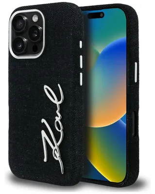 Obrázek produktu pro Pouzdro Karl Lagerfeld FW Jeans Signature Logo pro iPhone 16 Pro Max, černé barvy