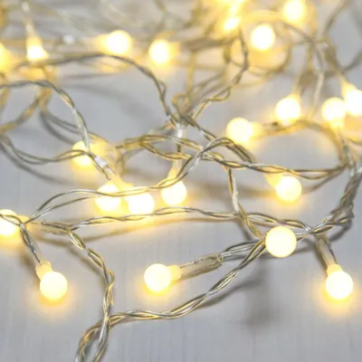 Produktbild von Lichterkette, Kugeln weiß, 100x LED, L 1290 cm, VENUTO