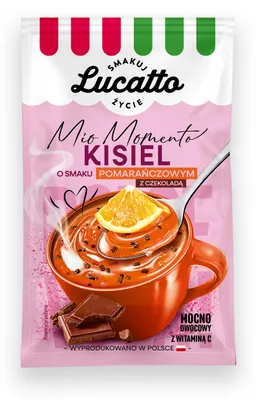 Produktbild von LUCATTO Kisiel, Orangengeschmack mit Schokolade, 30g