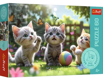 Immagine prodotto di PUZZLE TREFL 60 Tre gattini Famiglia Treflik 17412