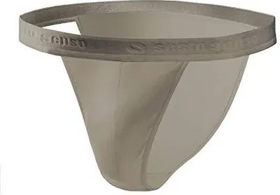 Produktbild von Sesto Senso Herren Tanga Slips - Bequeme Baumwollunterwäsche mit Elasthan, Sportlich und Elegant, Anatomic Fit, Für Aktive Männer, Farbe: Dunkelbeige, Modell: Puma Tanga, Hergestellt in Polen XXL