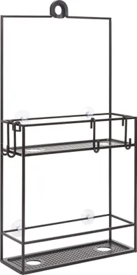 Image de Umbra Cubiko tablette de douche, Etagère de douche, Serviteur de douche, Métal, Noir, 61 cm, 023461-040