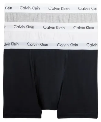 Image de Calvin Klein Hommes Boxers Coton Trunk Rise Pack de 3 Noir / Blanc / Gris XL