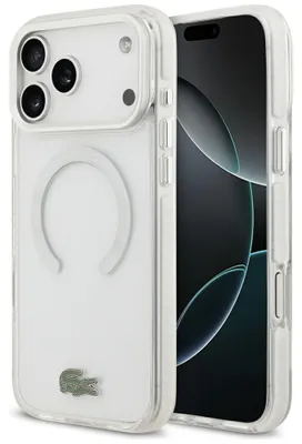Zdjęcie produktu dla Odporne na upadki, matowe etui Lacoste z obsługą MagSafe do iPhone'a 17 Pro Max