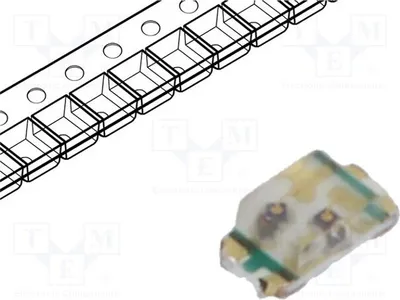 Obrázok produktu pre 5 LED, 1,6 x 0,8 x 0,55 mm, červená/zelená, SMD 0603, uhol 130°, 2 ÷ 2,4 / 2 ÷ 2,4 V, 20 mA, LTST-C295KGKRKT