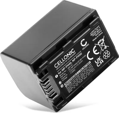 Produktbild von CELLONIC 1x Akku für Kamera Kompatibel mit Sony DCR-DVD103, DCR-DVD105, DCR-DVD106, NP-FH50 - (1400mAh, 7.4V)