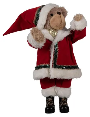 Immagine prodotto di Clayre & Eef decorazione natalizia figura orso 51 cm rosso plastica Babbo Natale