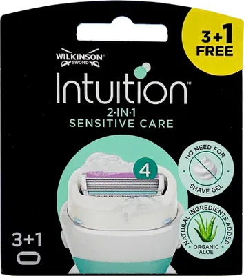 Produktbild von Wilkinson Intuition 2-in-1 Sensitive Care Rasierklingen, 4er Pack