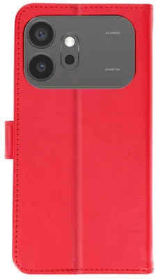 Produktbild von Mayaxess, Klapphülle für Honor 600 / 600 Pro mit Standfunktion und Handschlaufe, Rot