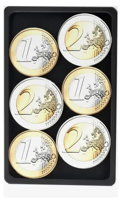 Produktbild von Münzhalter | Münzfach im Kreditkartenformat | Lautloses Kleingeldfach aus Aluminium mit Filzschutz | RFID-Blocker