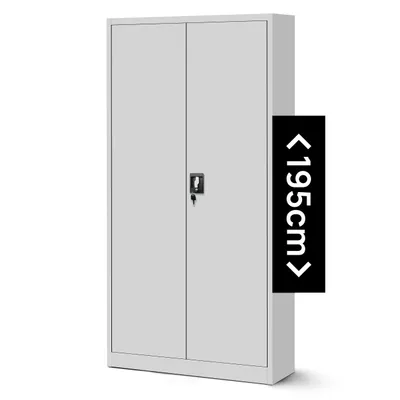 Immagine prodotto di Armadio per archiviazione Armadio per ufficio Armadio in acciaio grigio 195x90x40
