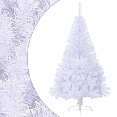 Obrázok produktu pre vidaXL Umelý polovičný vianočný stromček so stojanom biely 150 cm PVC