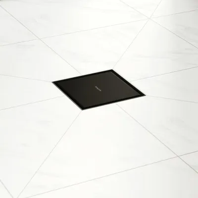 Zdjęcie produktu dla Hansgrohe RainDrain Point - odpływ podłogowy, 15x15 cm, czarny matowy 56249670