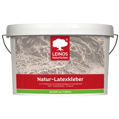 Produktbild von LEINOS Naturlatexkleber 10,00 kg – lösungsmittelfreier Kontaktkleber auf Naturkautschukbasis – für Teppiche, Kork, Leder, Filz, Linoleum & Papier – ideal für ökologische Anwendungen