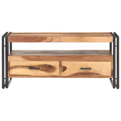 Immagine prodotto di vidaXL Tavolino 100x55x45 cm in legno massiccio di acacia con finitura in palissandro
