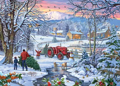 Produktbild von Gibsons Puzzle Weihnachten Bringing Home the Tree 1000 Teile Puzzle