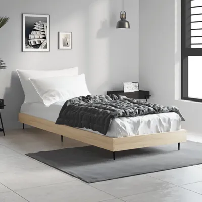Produktbild von Bettgestell Sonoma-Eiche 75x190 cm Holzwerkstoff , Klassische Betten Design 2024