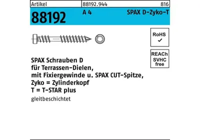 Produktbild von Spax ® Terrassenschrauben, 6 x 100 mm, A4 - 0538000601003