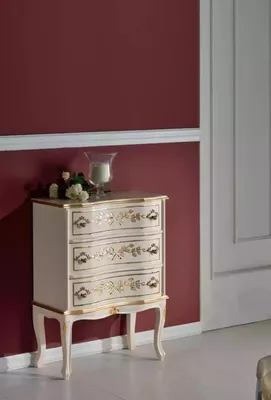 Image de Commode blanche classique Meubles en bois Salon Rangement Nouveau