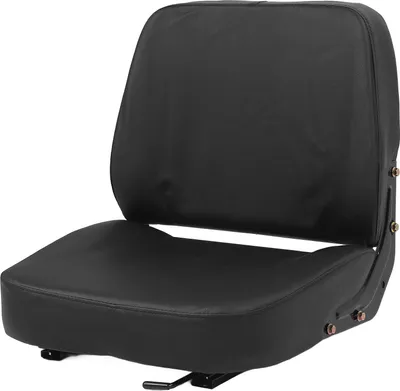 Produktbild von Gabelstaplersitz mit doppelten Gleitschienen, herunterklappbar, bequemes PVC-Leder für Kipper, Rasenmäher, Kompaktlader, Teleskoplader, Bagger, Bagger, Dozer