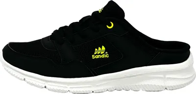Produktbild von Nowaland Damen Herren Pantoletten Sandalette Slipper Sabots Sneaker ,Schwarz/Grün , 42