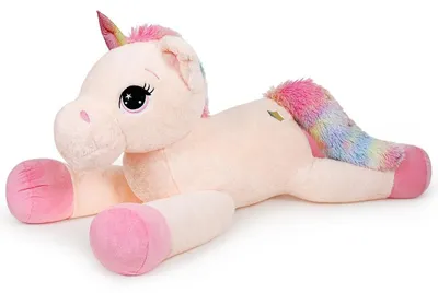 Immagine prodotto di Grande peluche a forma di unicorno, alta 110 cm, ideale per bambini