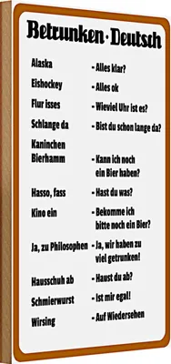 Produktbild von Holzschild Spruch 20x30cm Betrunken Deutsch