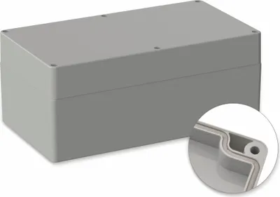 Produktbild von POLLIN, Polycarbonat Gehäuse, 360 x 200 x 149,5 mm, IP66, Lichtgrau