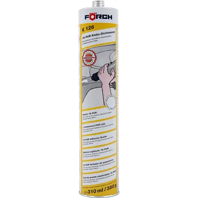 Produktbild von FÖRCH Klebe-Dichtmasse 1K-PUR K126 weiß 380g (Kartusche)