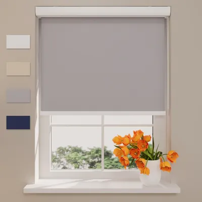 Produktbild von Rollo Kassette Pure - Verdunkelnd - Grau - 100 x 175 cm