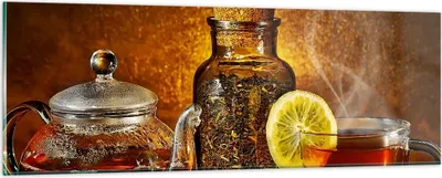 Produktbild von Bilder auf glas - Asien tee geschmack gesundheit - 90x30cm - Glasbilder - Wandbilder - Kunstdruck - zum Aufhängen bereit - Wanddekoration aus Glas - Glas Bilder - Wandbild auf Glas - GAB90x30-2434