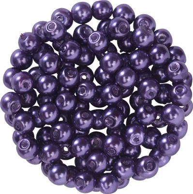 Produktbild von Glaswachsperlen,  Ø 4 mm, 100 Stück Lila