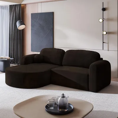 Produktbild von Masseno Ecksofa AMILIA M mit Schlaffunktion L-Form, Sofa mit Bettkasten, Wohnzimmersofa, Couch, Soffa, Bettsofa, Couchgarnitur- Braun, MONOLITH 29