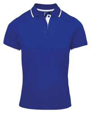 Produktbild von Premier - "Coolchecker" Poloshirt für Damen LT3122 (M) (Königsblau/Weiß)