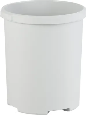 Produktbild von Praktischer runder Kunststoff Papierkorb | 50 Liter, HxØ 49x43cm | Rollen nachrüstbar | Grau
