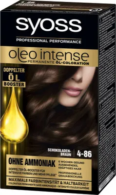 Produktbild von SYOSS Oleo Intense 4-86 Schokoladenbraun, Braun, 4-86, Schokoladenbraun, Frauen, Ammoniak, Box