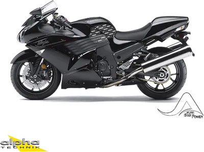 Produktbild von Stompgrip schwarz, Kawasaki ZZR1400, 2006-11 ZZR1400 ZXT40A