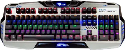 Immagine prodotto di E-blue Mazer Mechanical 729, tastiera USA, da gioco, retroilluminata, interruttori blu di tipo cablato (USB), nera, meccanica