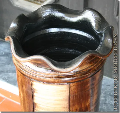 Produktbild von BODENVASE "CHUVA" Göße: ca.50 CM Schwarzbraun