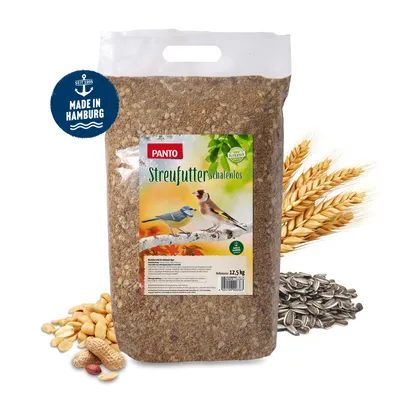 Produktbild von PANTO Streufutter schalenlos 12,5kg - Wildvogel Streufutter Getreide, Nüsse, Körner