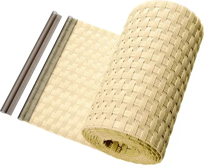 Produktbild von Sichtschutzstreifen Zaunblende aus PE-Rattan – beige