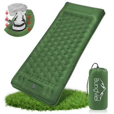 Produktbild von Camping Isomatte Selbstaufblasend 12cm Dicke Luftmatratze Utraleicht mit Fußp für Camping Wandern Strand, wasserdichte & Faltbare