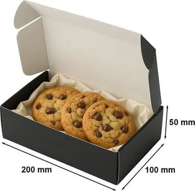 Produktbild von Laminierte Geschenkbox 200 x 100 x 50 mm, schwarz F427