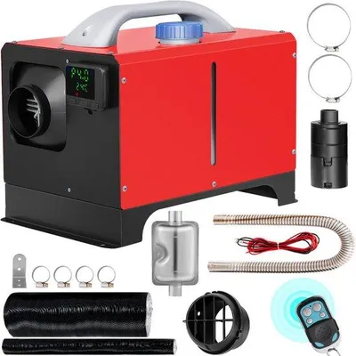 Image de Chauffage diesel 12 V, 8 kW, rouge, en aluminium, àpar câble, pour véhicule