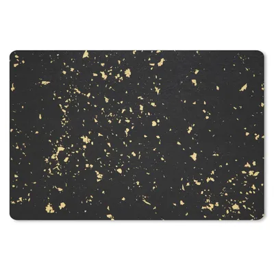 Produktbild von MuchoWow® Mauspad Mousepad Goldene Flocken auf schwarzem Hintergrund 27x18 cm - Mousepads - Maus Mat - Pad - Mausunterlage - Büroartikel - Desk Matten