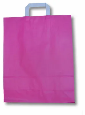 Produktbild von 250x Papiertragetaschen aus Kraftpapier 180+80x220mm pink