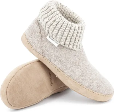 Produktbild von Gottstein Hüttenschuh Dakota aus 100% Schurwolle - Filz-Hausschuh für Damen & Herren Beige ,36