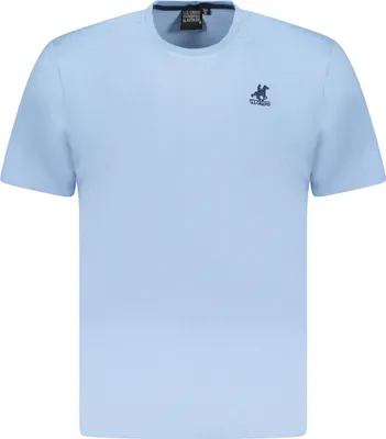 Produktbild von Herren Kurzarm T-Shirt Hellblau mit Stickerei und Rundhalsausschnitt