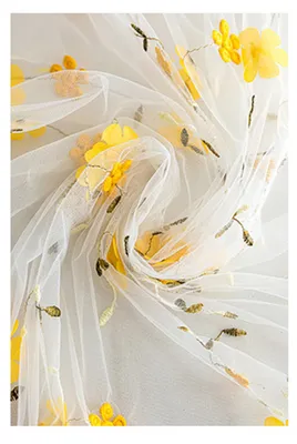 Produktbild von Tischläufer mit Blumenstickerei, bestickter Tüll-Tischläufer mit Blumenstickerei, Tischläufer für Frühling und Sommer, für Zuhause, Dinnerpartys und Feiertagsdekoration