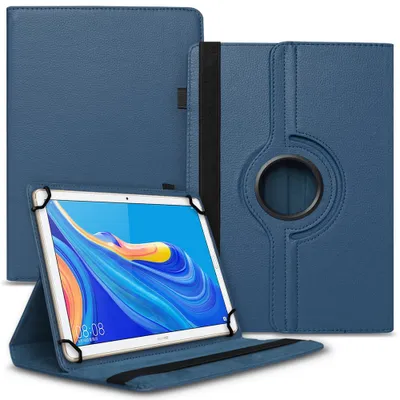 Produktbild von Tablet Tasche für Lenovo Tab 4 10 / Tab 4 10 Plus Schutzhülle Hülle Case DrehbarFarbe Uni 360 Taschen:Blau